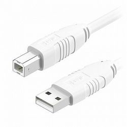 AlzaPower LinkCore USB A-B 2 m biely