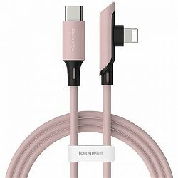 Baseus Colourful Elbow Type-C to Lightning Cable PD 18 W 1,2 m Pink