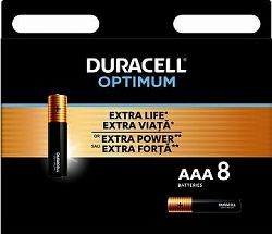 DURACELL Optimum alkalická batéria mikrotužková AAA 8 ks