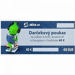 Elektronický darčekový poukaz Alza.sk na nákup e-kníh, audiokníh a časopisov v hodnote 40 €
