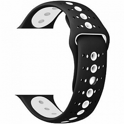 Eternico Apple Watch 38 mm/40 mm Silicone Polkadot Band čierno biely