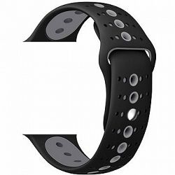 Eternico Apple Watch 38 mm/40 mm Silicone Polkadot Band čierno sivý