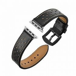 Eternico Apple Watch 42 mm / 44 mm Leather Band Black