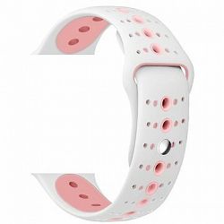 Eternico Apple Watch 42 mm/44 mm Silicone Polkadot Band bielo ružový