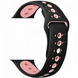 Eternico Apple Watch 42 mm/44 mm Silicone Polkadot Band čierno ružový