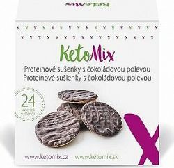 KETOMIX Proteínové sušienky s čokoládovou polevou (24 sušienok)