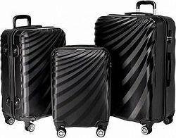 ROWEX Odolný cestovní kufr Pulse, černá, set 3 ks (40 l, 66 l, 109 l)