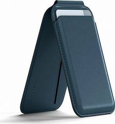 Satechi Vegan-Leather Magnetic Wallet Stand Dark Blue