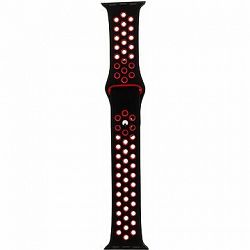 Tactical Double Silikónový remienok pre Apple Watch 1/2/3 42 mm Black/Red