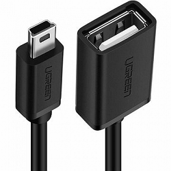 Ugreen Mini USB (M) to USB 2.0 (F) OTG Cable Gray 0,1 m